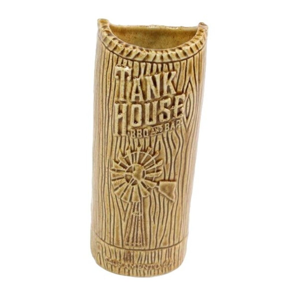 Tank House BBQ And Bar Tiki Mug Tiki Farm 2015 Brown Glaze - Picture 2 of 10